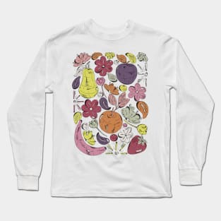 Fruits and Flowers Long Sleeve T-Shirt